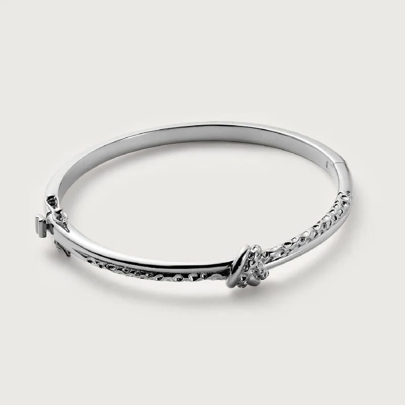 Heavy Silver Bangles-Love Knot Bangle