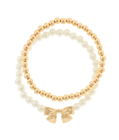 Double Bracelet Set-Bead & Pearl Bracelet Set