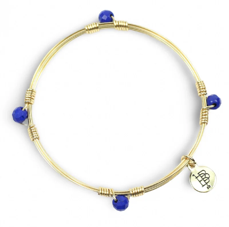 Bangles with Pearls-The Morgan Bangle - Blue