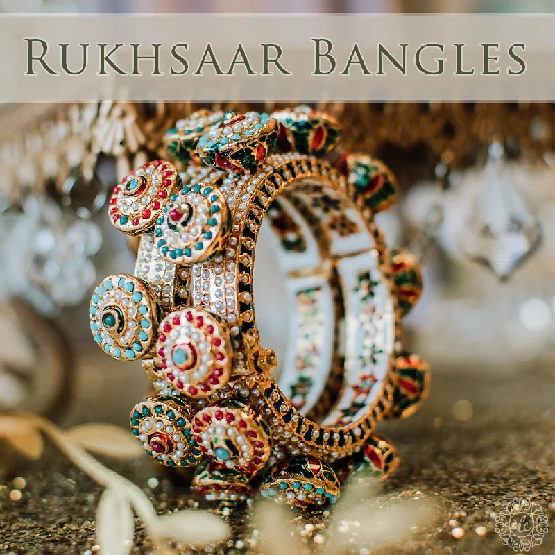 Beaded Gold Bangles-Rukhsaar Bangles