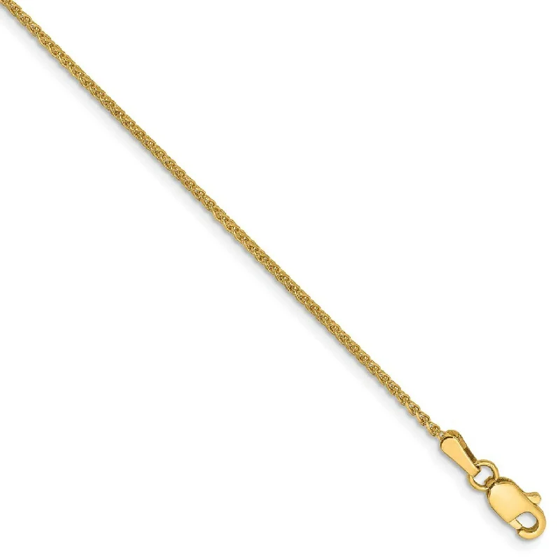 Adjustable Gemstone Bracelets-Spiga Wheat Anklet Bracelet (14K)