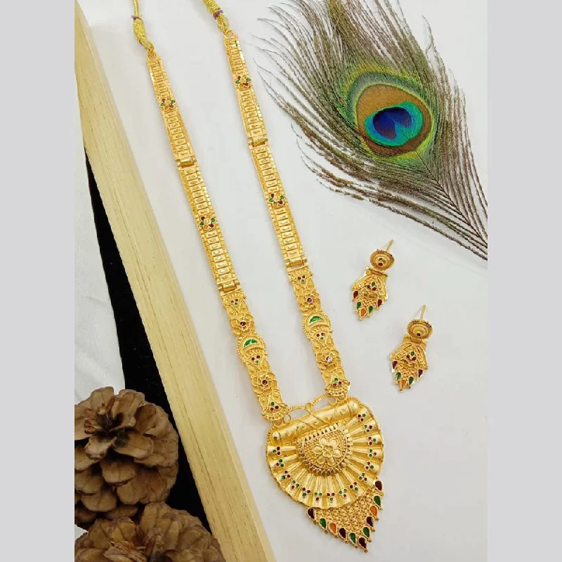 Long Gold Necklace-SP Jewellery Gold Plated Long Necklace Set