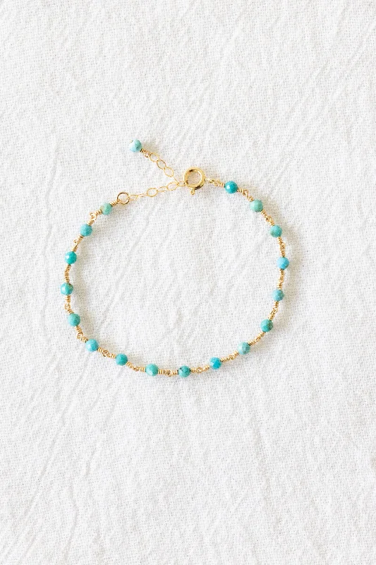 Unique Charm Bangle Bracelets-Turquoise Endless Bracelet