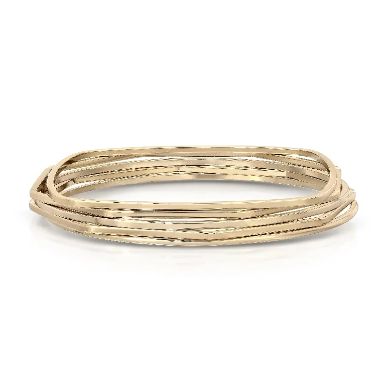 Traditional Silver Bangles-Skinny Bangle Set