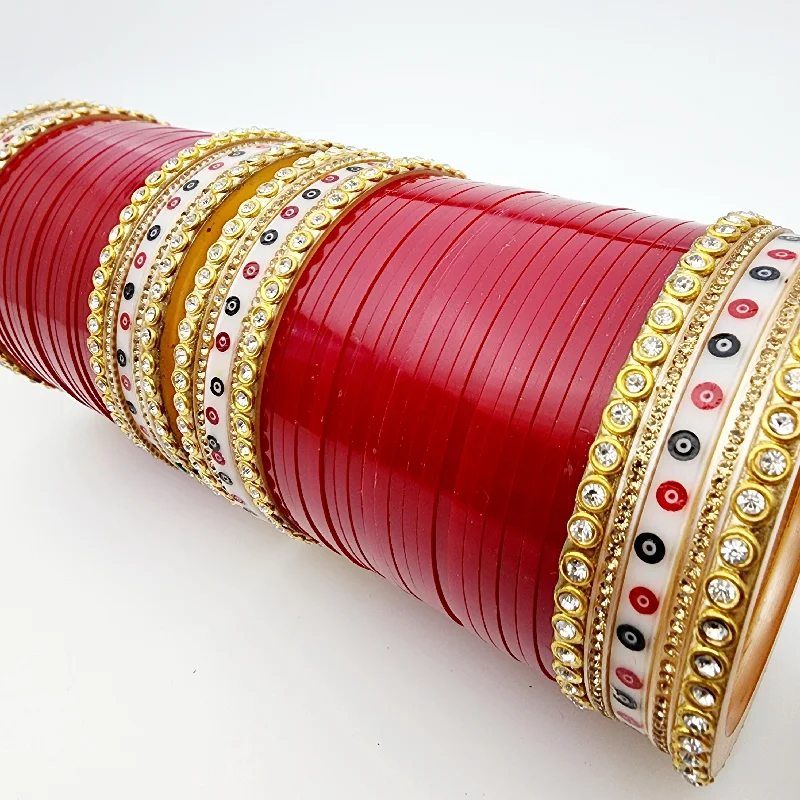 Gold Bangles for Women-Alara Bridal Bangle Set