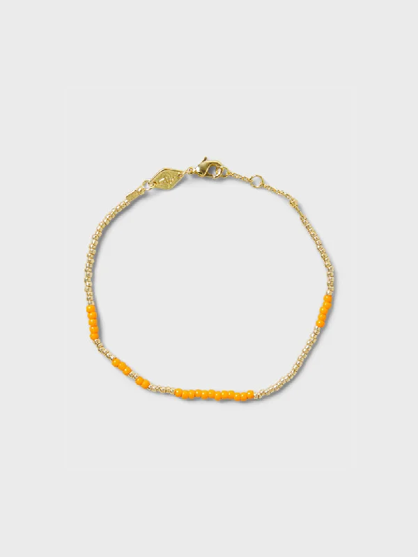 Custom Gemstone Bracelets-ASYM Bracelet in Tangerine