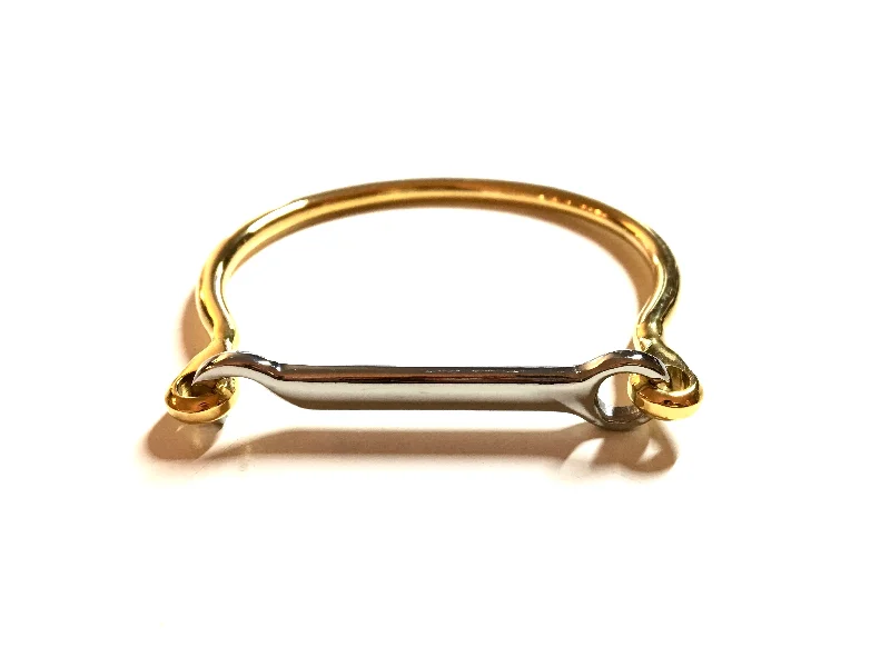 Set of 3 Bangles-LUSITANO STIRRUP BANGLE - GOLD  / SILVER | Equestrian Jewelry - AtelierCG™