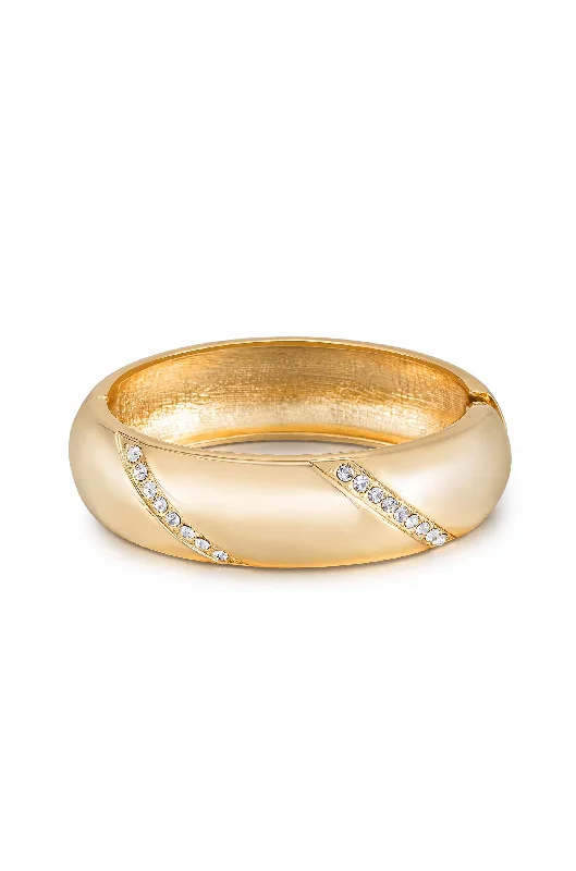 Custom Gold Bangles Set-Crystal Dotted Bangle