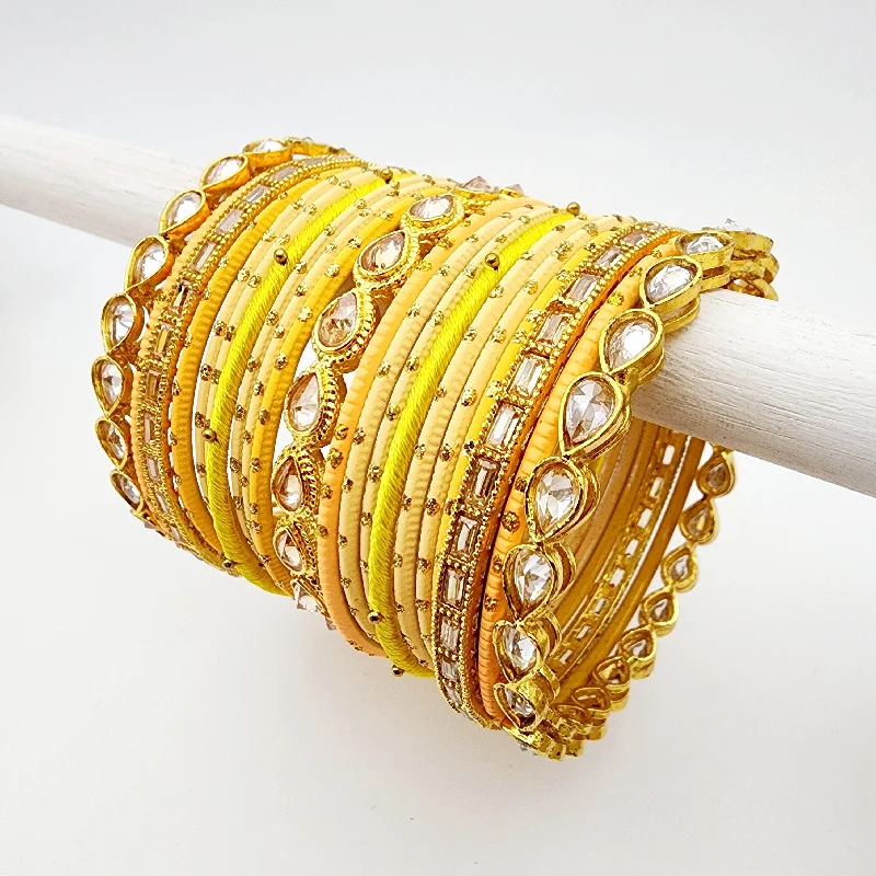 Bangles with Colored Stones-Tanny Bangle Set