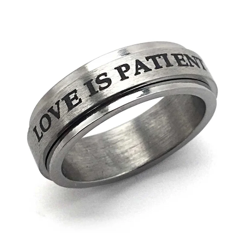 Customizable Name Ring-Love Is Patient Ring