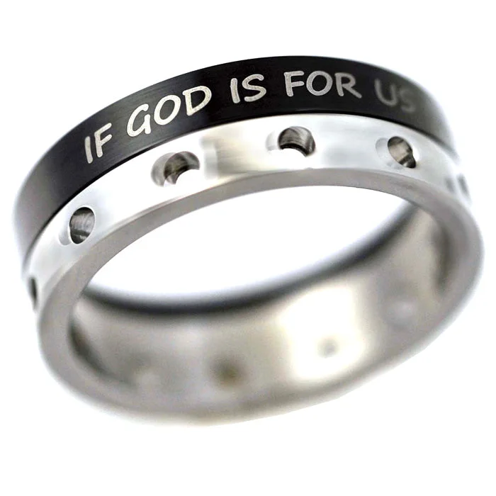 Double Band Ring-God Is For Us Spinner Ring