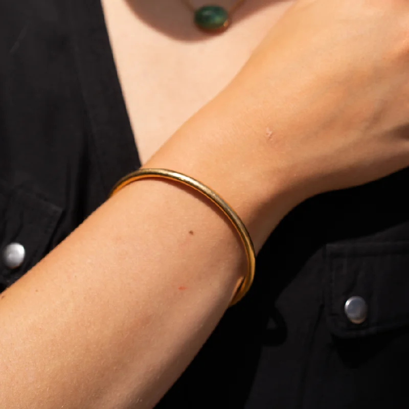 Multi-Layered Gold Bangles-Italian 18k Tubular Bangle Bracelet