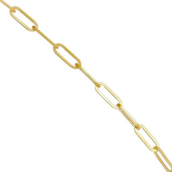 Friendship Bracelets Set-Elongated Paperclip Hollow Anklet Bracelet (14K)