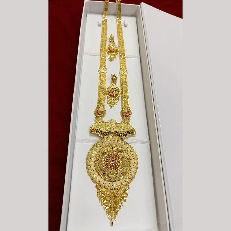 Luxury Diamond Pendant Necklace-Pari Art Jewellery Forming Long Necklace Set