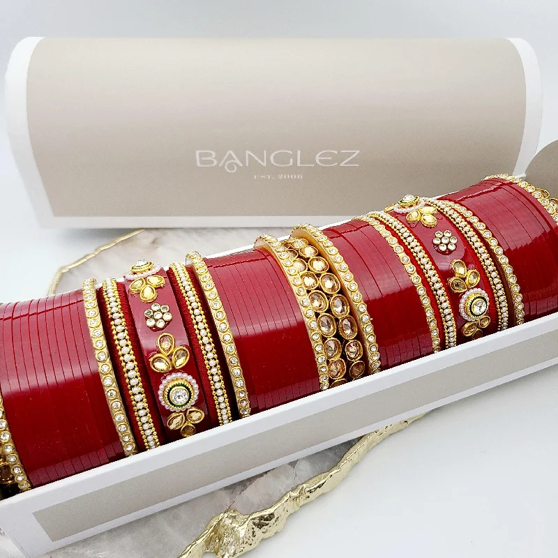 Silver Bangle with Engraving-Aishwarya Bridal Banglez Chest