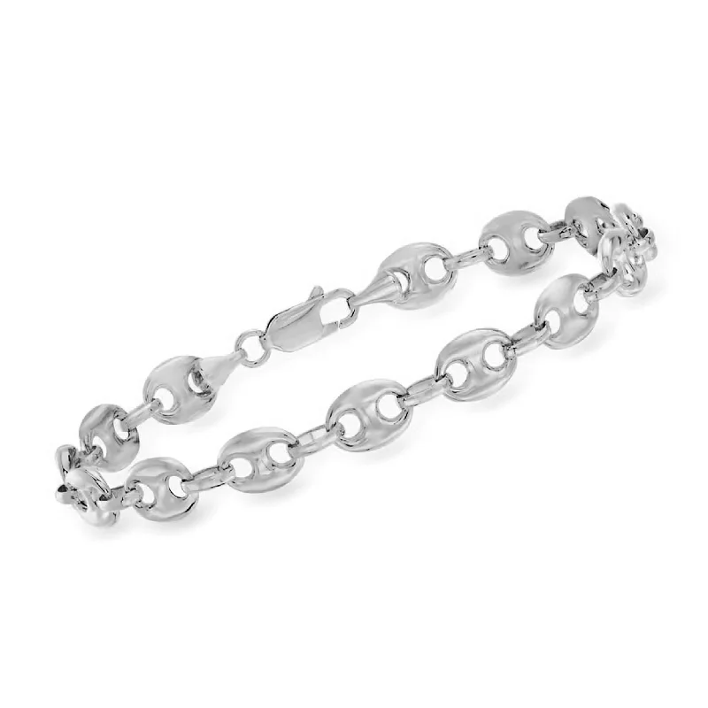 Silver Chain Bracelets-Puffy Mariner Bracelet (Silver)