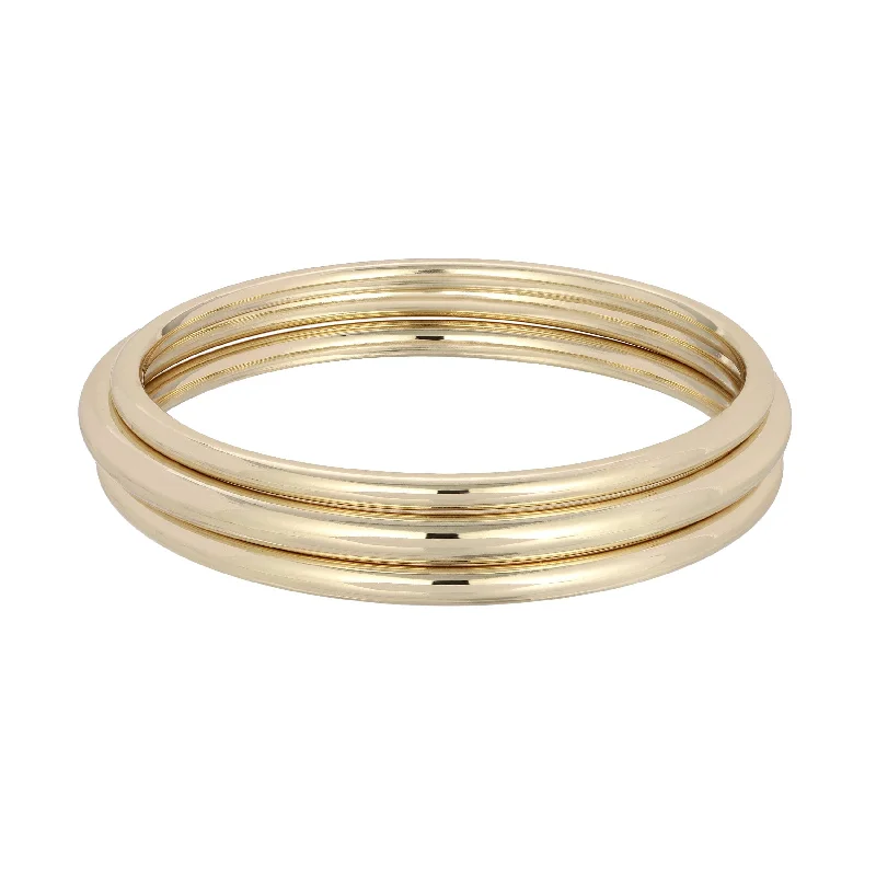 Gold Wedding Bangles with Diamonds-Classic Bangle Set