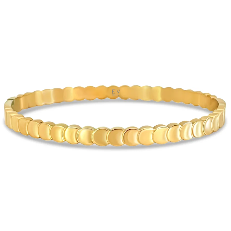 Engraved Gold Bangles-Bay Bangle Bracelet