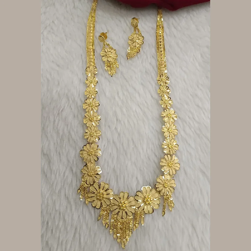 Stylish Pendant Necklace-Pari Art Jewellery Forming Long Necklace Set