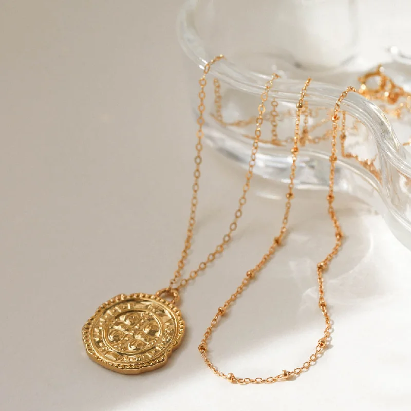 Gold Bead Necklace-Layering Set (Malibu Necklace + Naples Necklace)