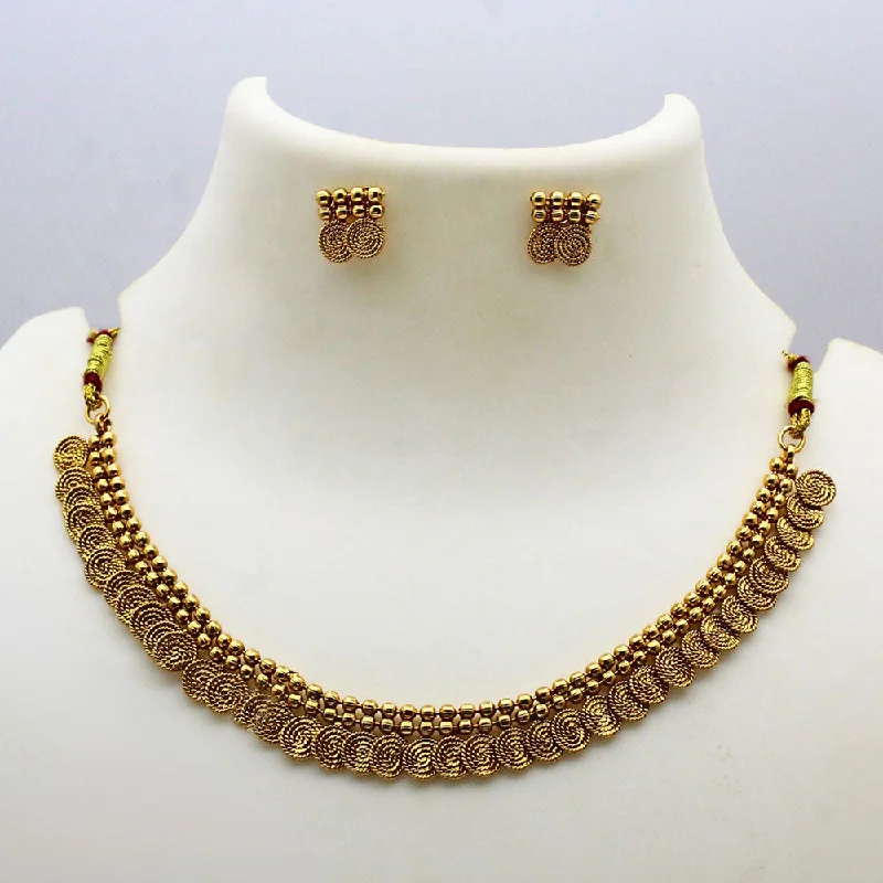 Celebrity Style Necklace-Lalita Creation Gold Plated Necklace Set