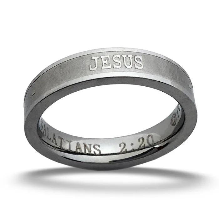 Emerald Green Ring-Jesus Band Ring