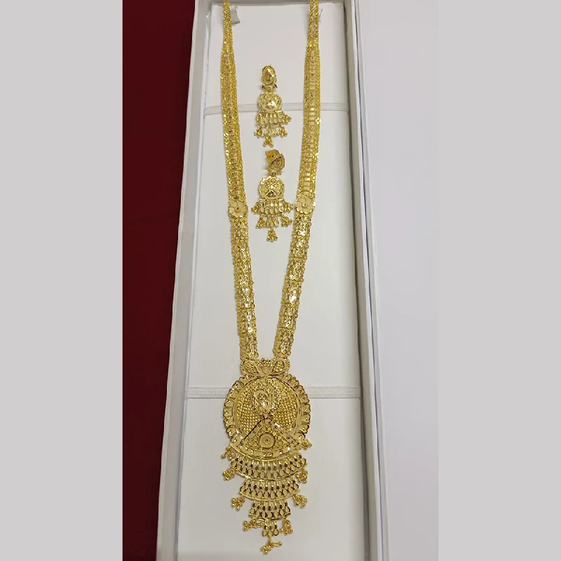 Crystal Bar Necklace-Pari Art Jewellery Forming Long Necklace Set