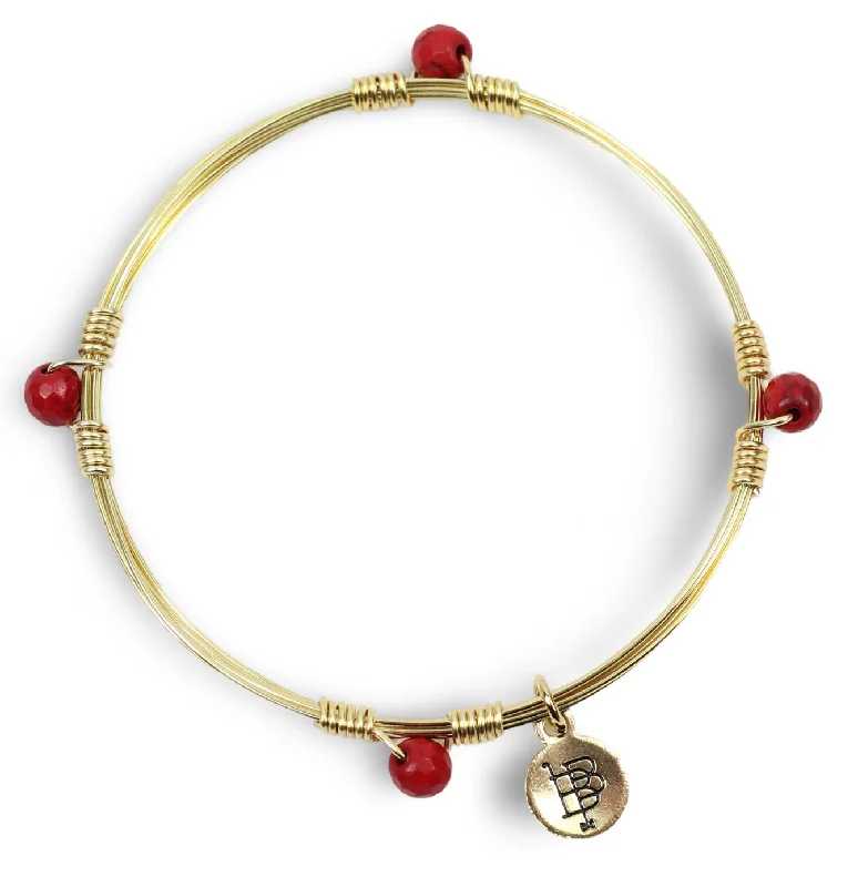 Modern Chunky Bangles-The Morgan Bangle - Red