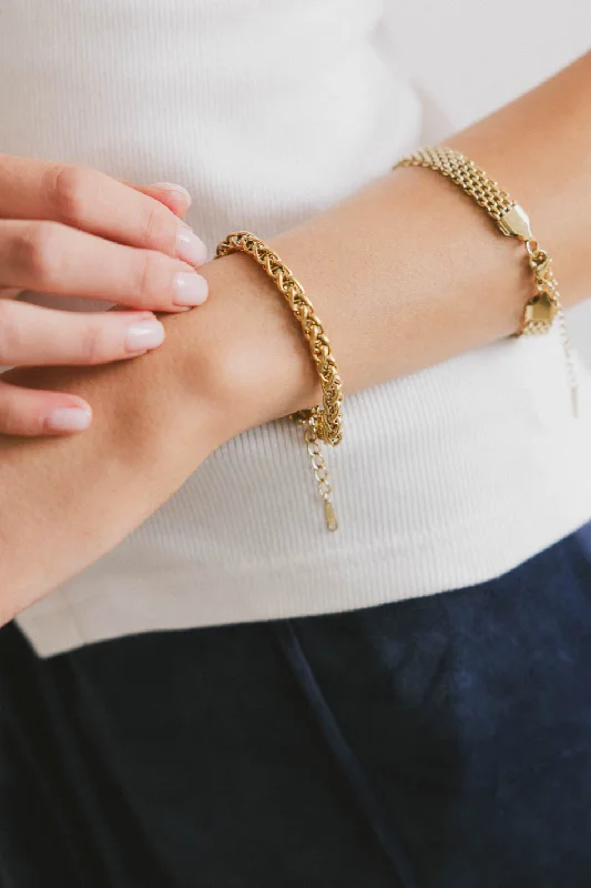 Vintage Gold Charm Bracelets-Navara Chain Bracelet